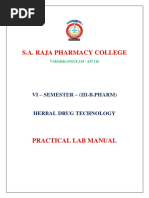 S.A. Raja Pharmacy College: Vi - Semester - (Iii-B.Pharm)