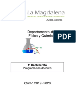 Programación docente Física y Química 1o Bachillerato