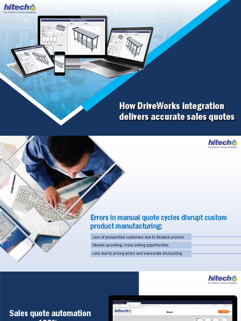 How To Get Accurate Sales Quotes With DriveWorks Integration | PDF