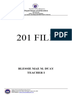 201 FILE: Blessie Mae M. Duay Teacher I