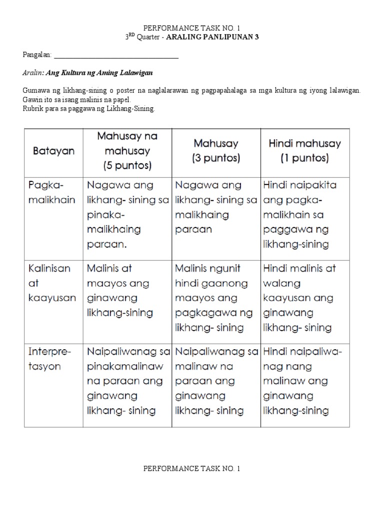 Q3 - Performance Task 1 | PDF