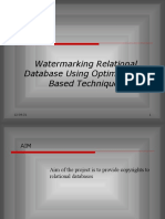 Watermarking Relational Database Using Optimization-BasedTec