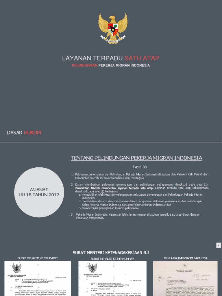 LTSA: Layanan Terpadu Pekerja Migran | PDF