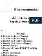 Unit 3 Microeconomics: 3.3 - : Shifting Supply & Demand