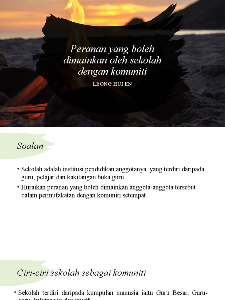 Peranan Yang Boleh Dimainkan Oleh Sekolah Dengan Komuniti | PDF