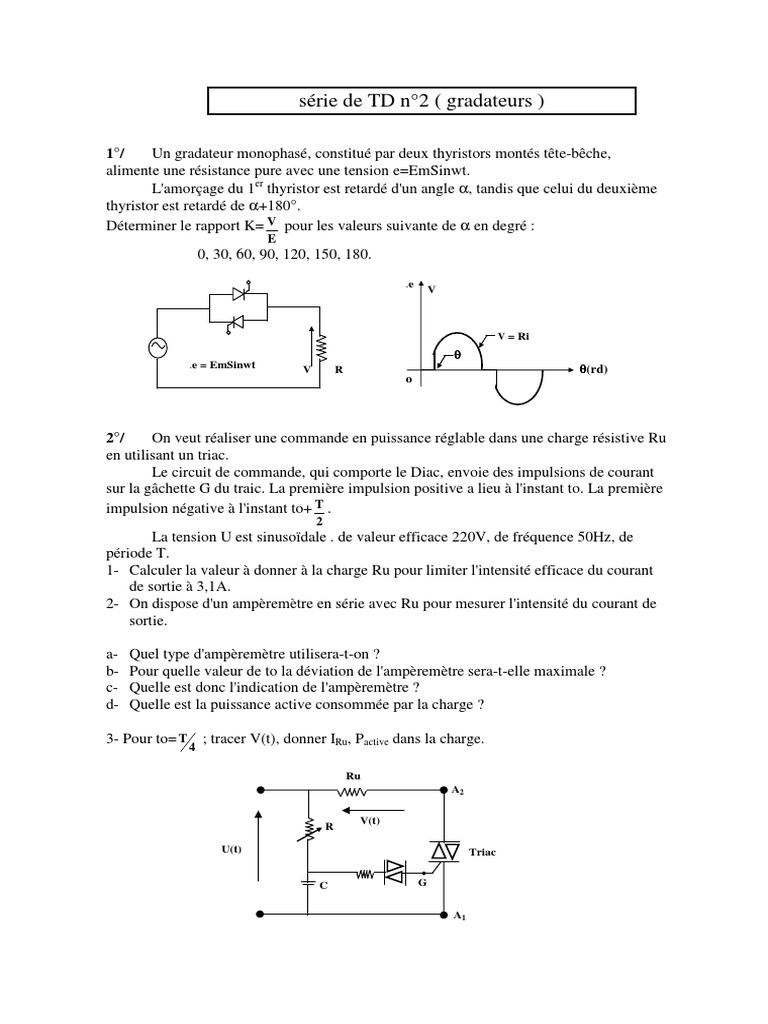 Gradateurs 2 | PDF | Grandeur physique | Équipement