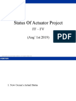 Status of Actuator Project: FF - FV (Aug' 1st 2019)