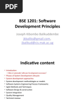 BSE 1201: Software Development Principles: Joseph Kibombo Balikuddembe