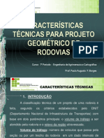 Caracteristicas Tecnicas Para Projeto de Rodovias