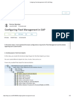 Configuring Fleet Management in SAP