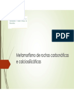 Metamorfismo de Rochas Carbonáticas e Calciossilicáticas