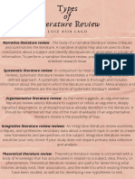 Types of Literature Review