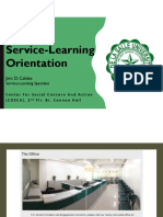E-Service Learning Class Orientation