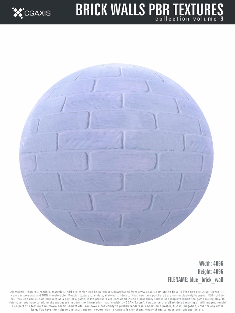 PBR Brick Wall Textures Collection 9 | PDF