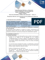 Guía de Actividades y Rúbrica de Evaluación - Unidad 3 - Tarea 3 - Presentar Informe Con La Solución de Los Problemas Costeo de Productos