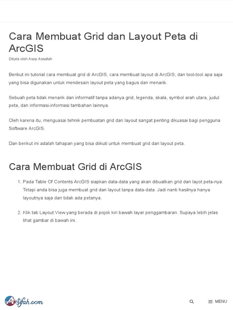 Cara Membuat Grid Dan Layout Peta Di ArcGIS | PDF