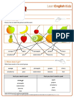 Worksheets Fruit Answers
