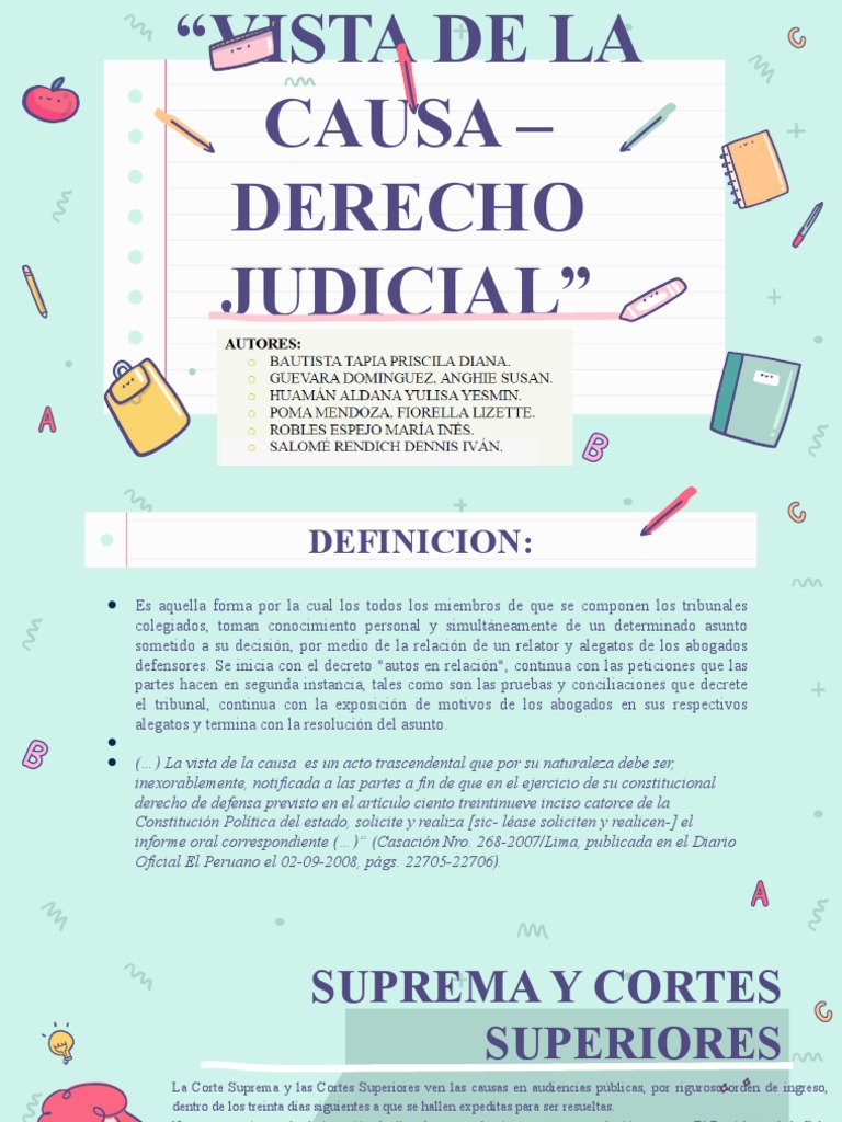 Proceso de Vista de la Causa Judicial | PDF | Sentencia (ley) | Ley ...