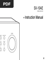 SX-10AE Instruction Manual: Stereo Receiver