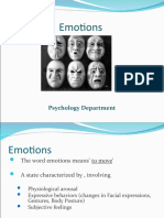 Emotions: Psychology Department