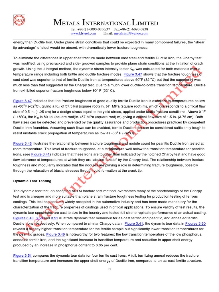 Etals Nternational Imited: Dynamic Tear Testing | PDF | Fracture ...
