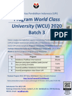 Program WCU UPI 2020 Batch 3 Flyer