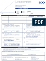 Transaction Dispute Form