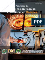 Resultados de Investigación Técnica Profesional en Balística