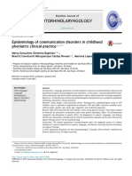Otorhinolaryngology: Epidemiology of Communication Disorders in Childhood Phoniatric Clinical Practice
