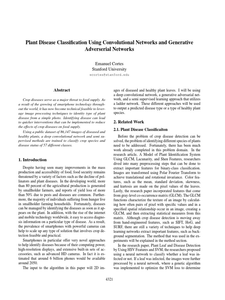 Plant Disease Detection with Deep Learning | PDF | Artificial Neural ...