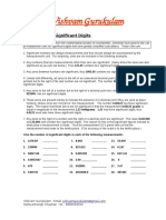 Significant Figures Worksheet - 1