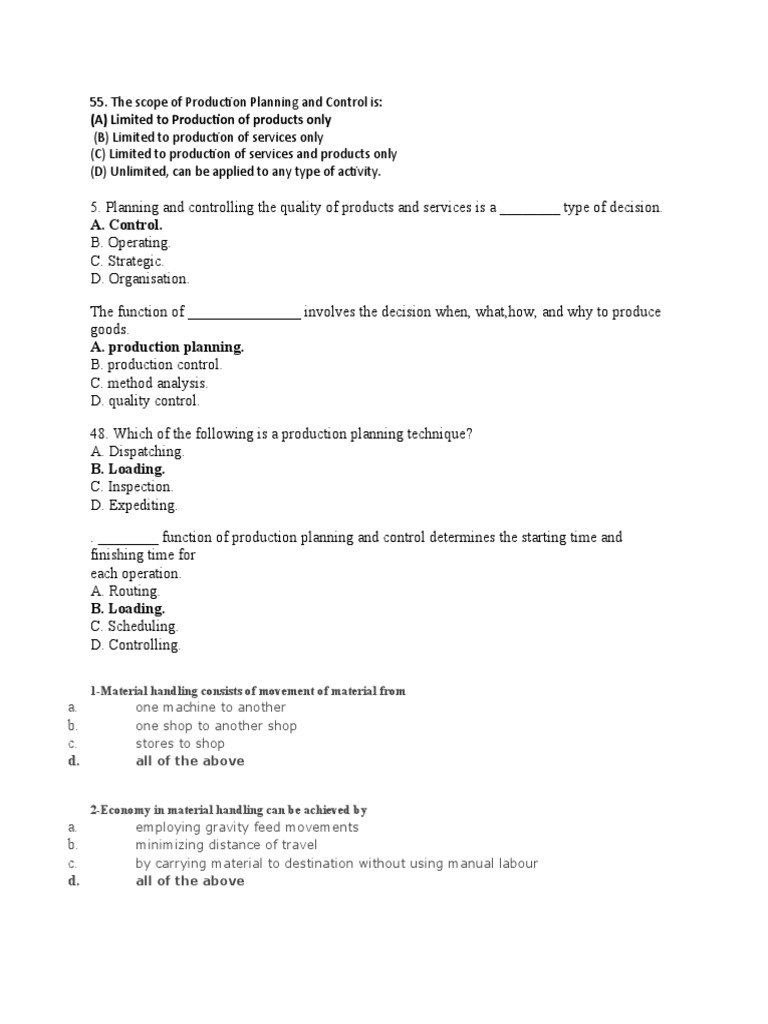 Production Planning and Control Overview | PDF | Business Process ...