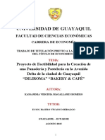 Proyecto de Factibilidad para La Creación de Una Panadería y Pastelería en La Avendia Delta de La