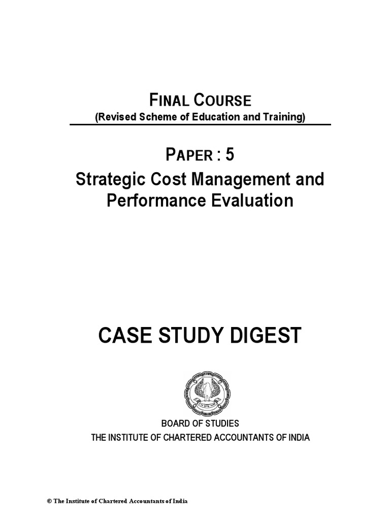 CA Final Case Study New | PDF | Competitive Advantage | Limited ...