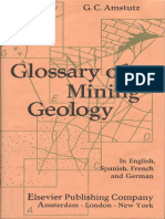 Amstutz GC Glossary of Mining Geology in English Spanish Fre