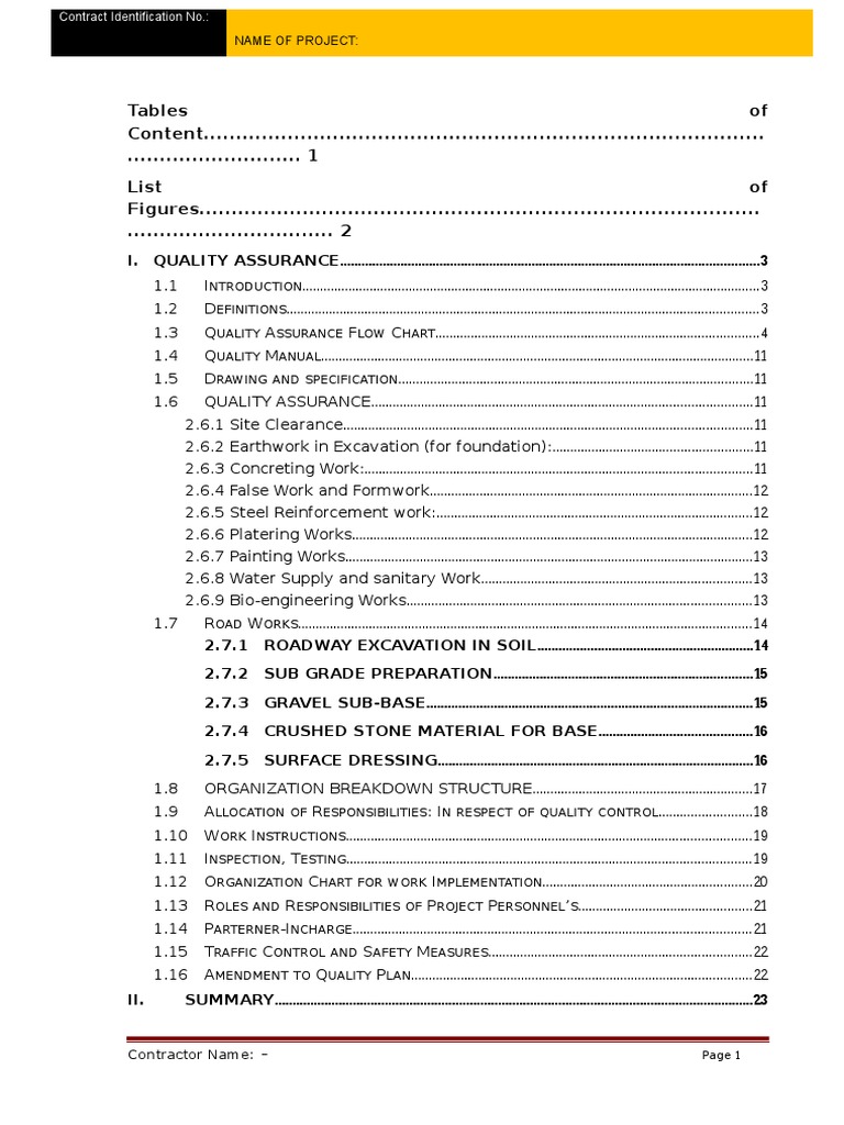Quality Assurance Plan Overview | PDF | Road | Road Surface