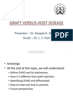 Graft Versus Host Disease: Presenter - Dr. Deepak R. Chinagi Guide - Dr. L. S. Patil