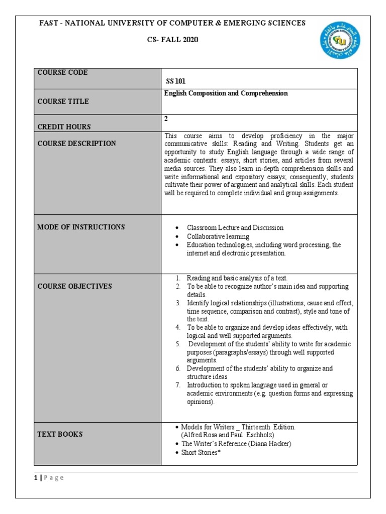 English Composition Course Overview | PDF | Essays | Reading Comprehension