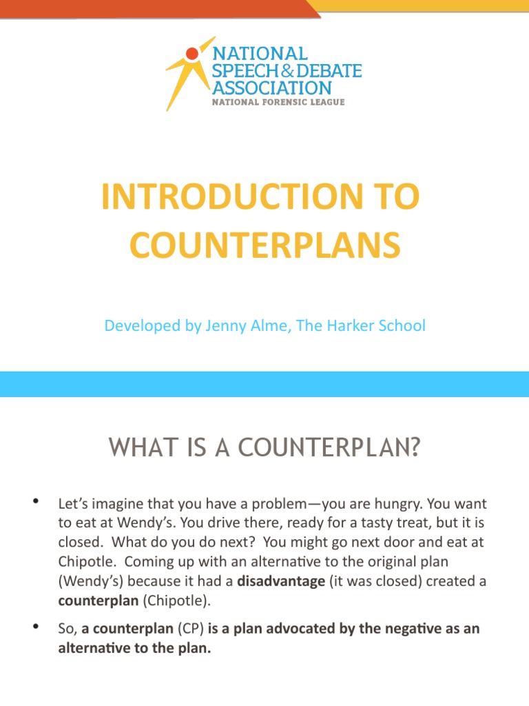 Understanding Counterplans in Debate | PDF | Policy | Philosophical ...