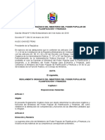 Reglamento Organico Del Ministerio Del Poder Popular de Planificacion y Finanzas