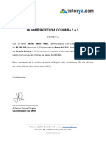 Certificación Laboral Andres Henao