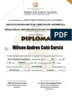 Doploma de Wilson Andres Catu