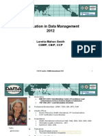 Certification in Data Management 2012