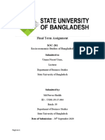 Final Term Assignment: Socio-Economic Studies of Bangladesh