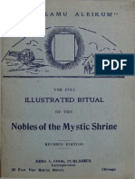 1921 Anonymous Mystic Shrine an Illustrated Ritual