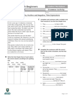 Burlington English Beginners: Past Simple: Regular Verbs, Positive and Negative, Time Expressions