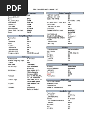 ボーイング767　チェックリスト B767 Checklist v2.7 | PDF | Landing Gear | Vehicle Parts