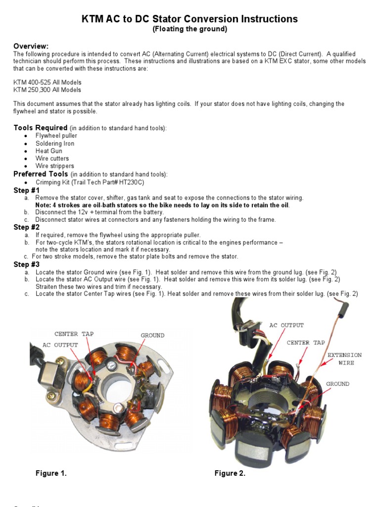 Ac To DC Stator Conversion KTM PDF Rectifier Direct Current