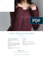 Light Touch Pullover: Finished Measurements Notions Gauge