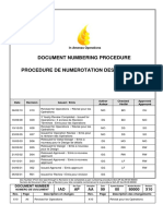 Document Numbering Procedure Procedure de Numerotation Des Documents